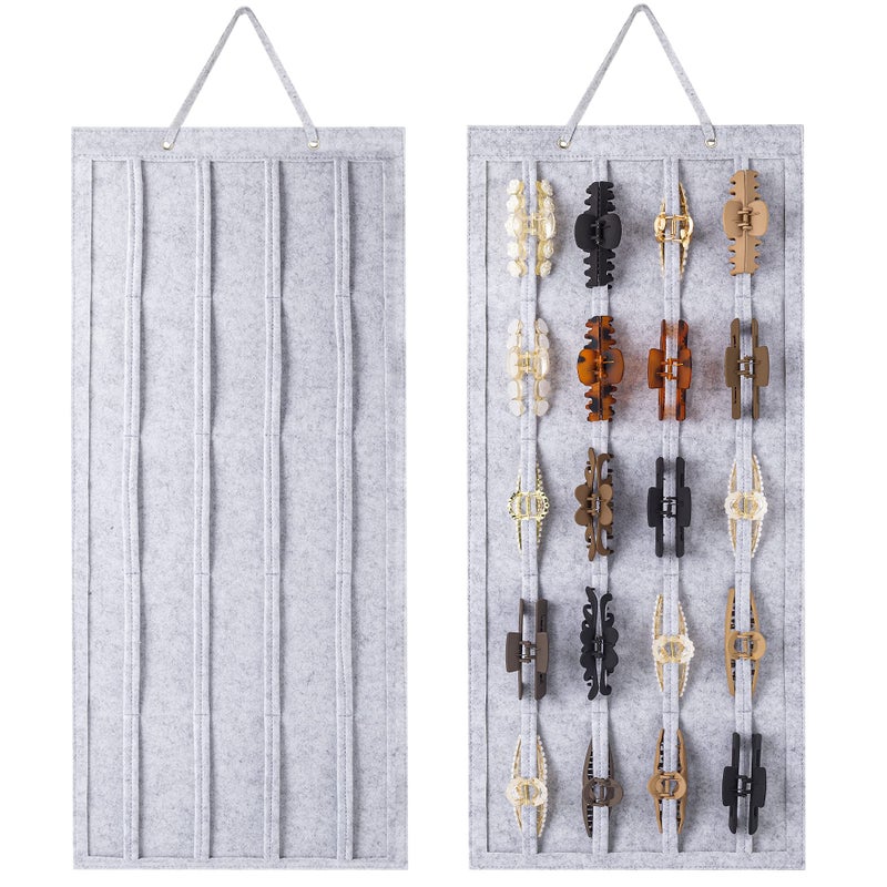 SMUK Large Hair Claw Clip Organizer Holder, Hanging Claw Clips Storage for Women Girls, Hair Clip Stand Holder for Wall, Door, Closet, Big Claw Clip Display for Teen Girls - Image 1