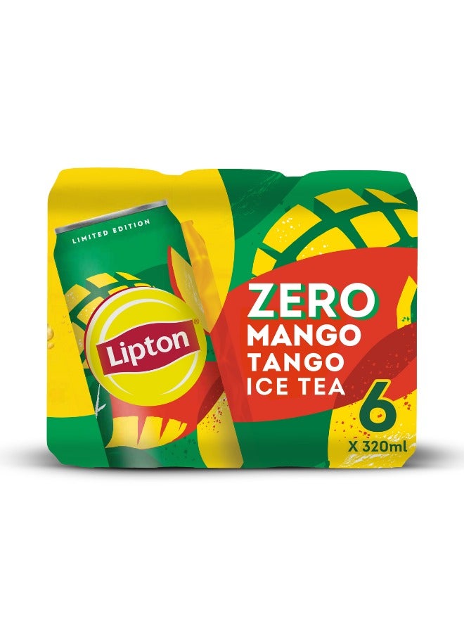 Lipton Mango Tango Zero Sugar Ice Tea Pack 6 x 320ml