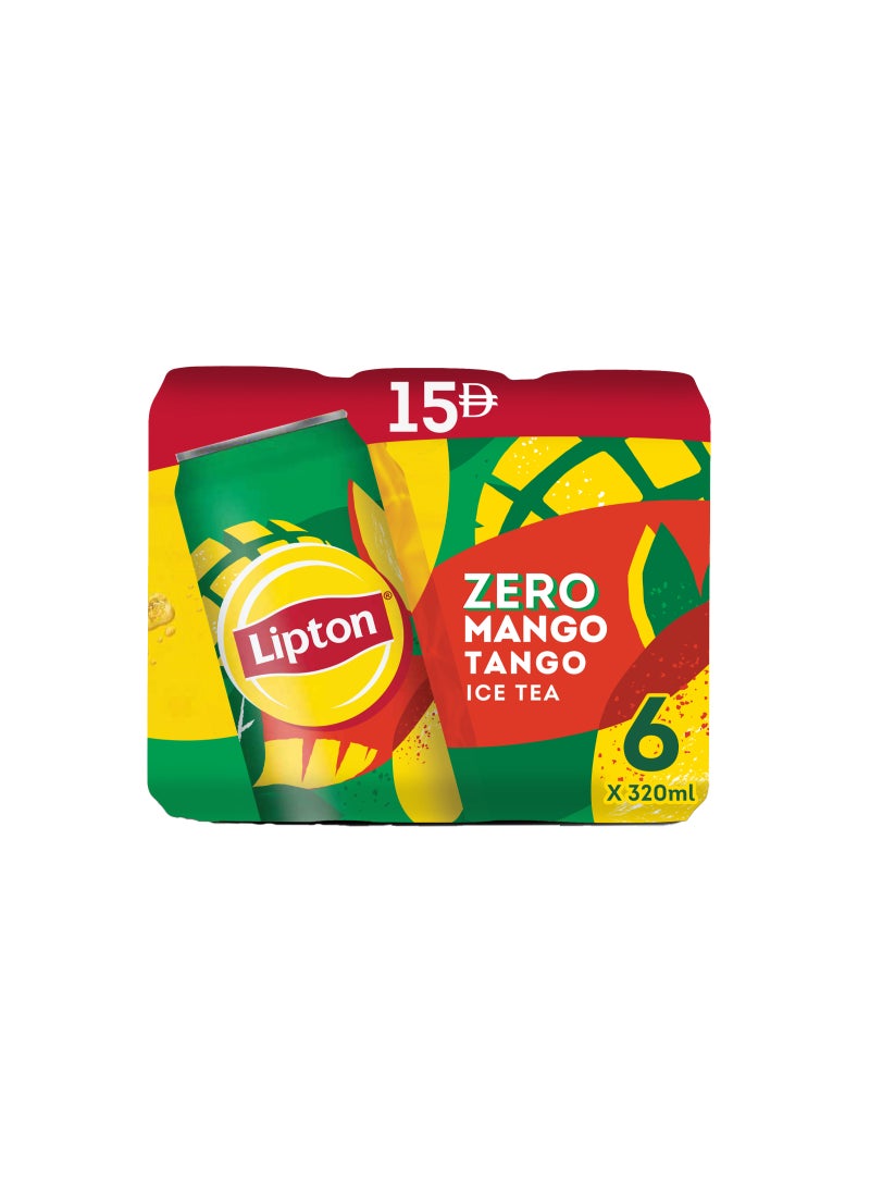 Lipton Ice Tea Mango Tango Zero  Can Multipack - Image 1