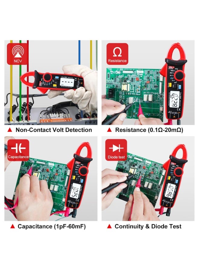 UNI-T UT210e Mini Digital Clamp Meter AC DC Amp Meter Clamp Multimeter True RMS 2000 Counts Voltmeter Continuity Tester Capacitor HVAC Tool Multi Tester - Image 5