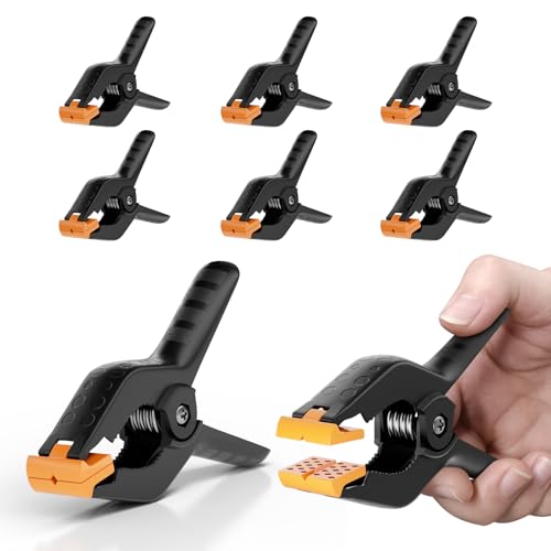 EMART 6 Pack Heavy Duty Muslin Spring Clamps, 4.5 inch Photo Booth Backdrop Clips for Photography Studio - Image 1
