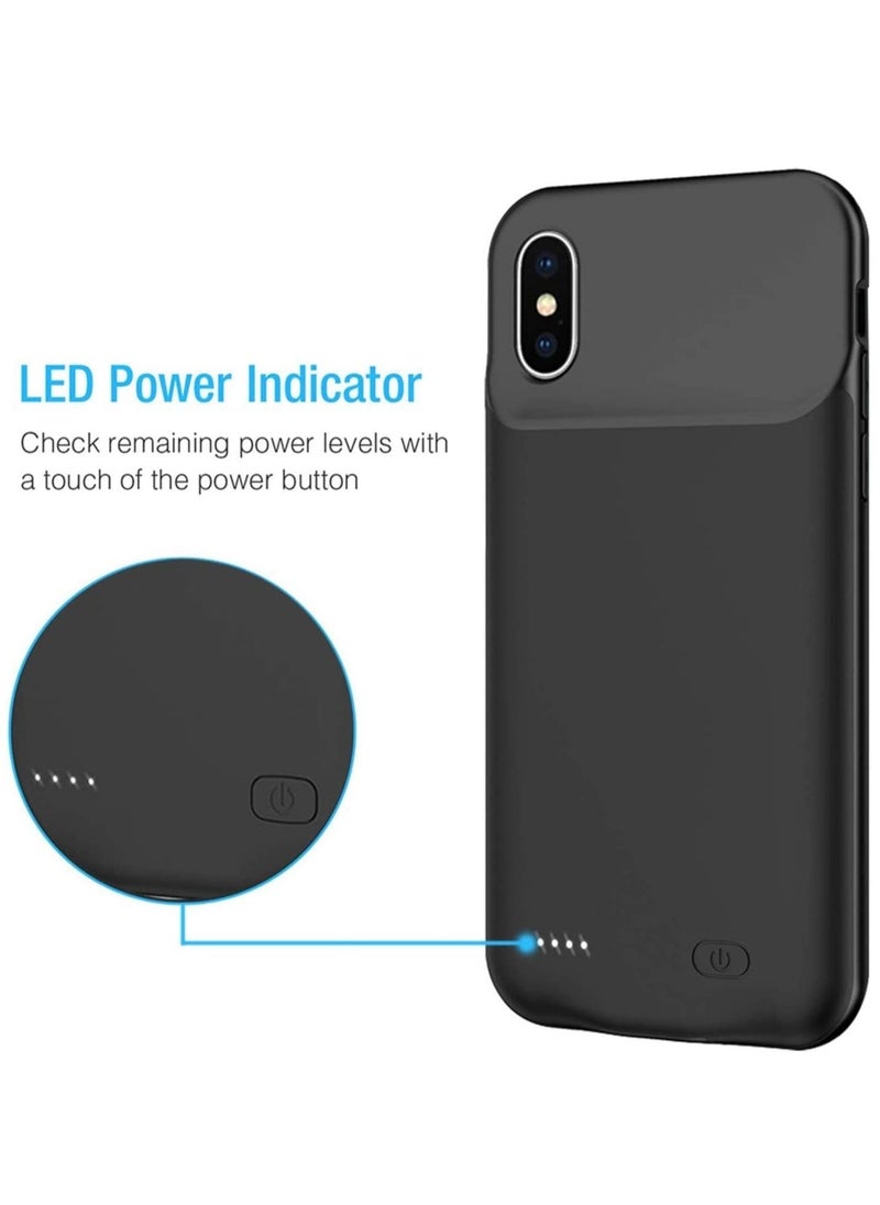 Raxoom Battery Case for iPhone Xs Max, Enhanced 4000mAh Protective Portable Charging Case Rechargeable Extended Battery Pack Compatible with iPhone Xs Max (6.5 inch) Charger Case (Black) - Image 3