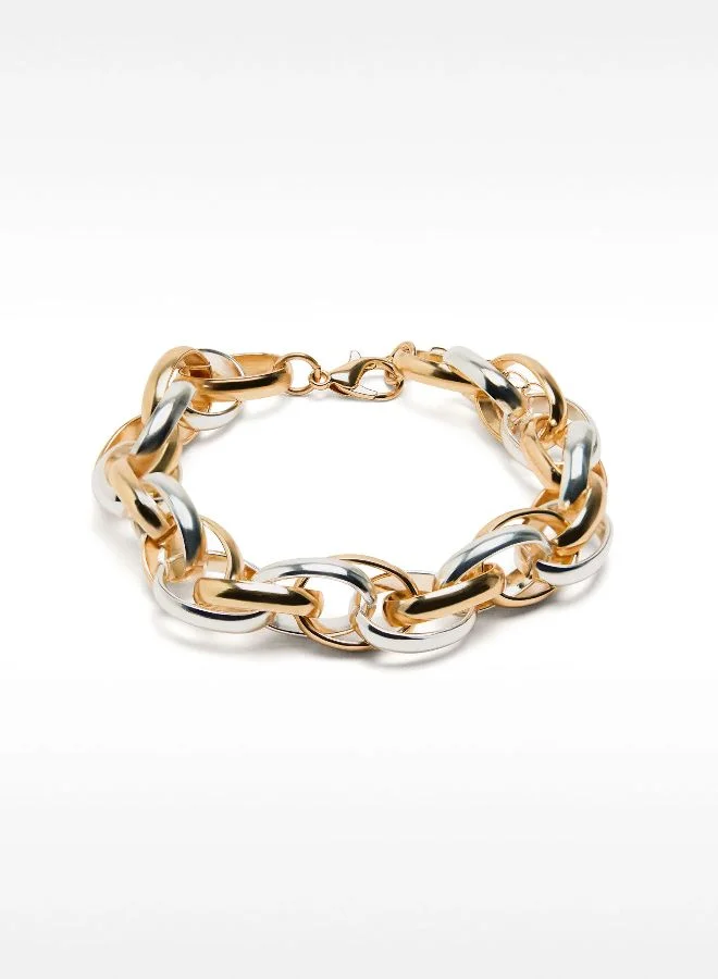PARFOIS Set Of Necklace With Bicolor Bracelet