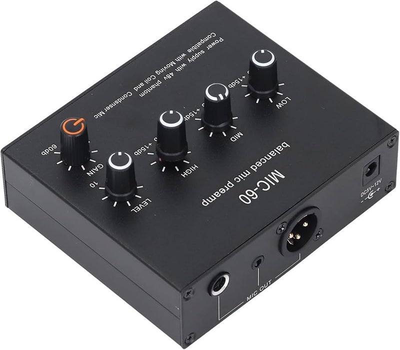 48V Phantom Power Microphone Preamp with XLR 6 5mm 3 5mm Inputs for Home Studio - Image 5