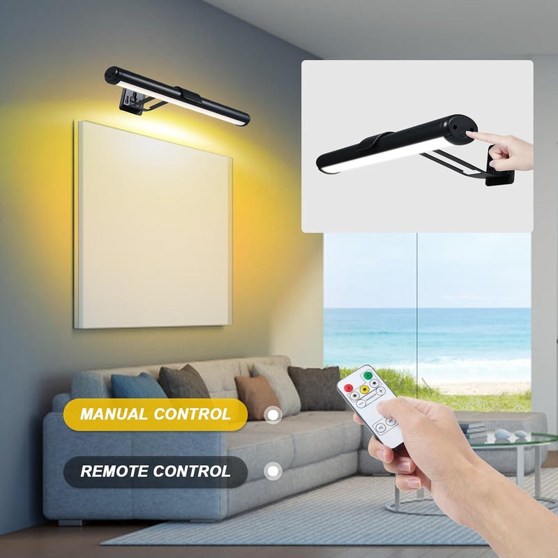 Eacam 32cm Rechargeable Touch-Controlled LED Wall Light with Warm & White Modes - Image 2