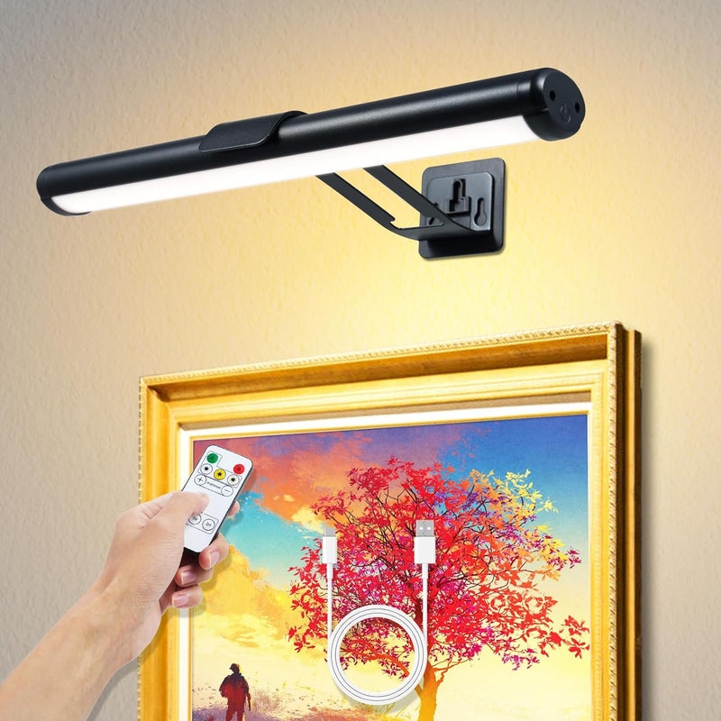 Eacam 32cm Rechargeable Touch-Controlled LED Wall Light with Warm & White Modes - Image 1