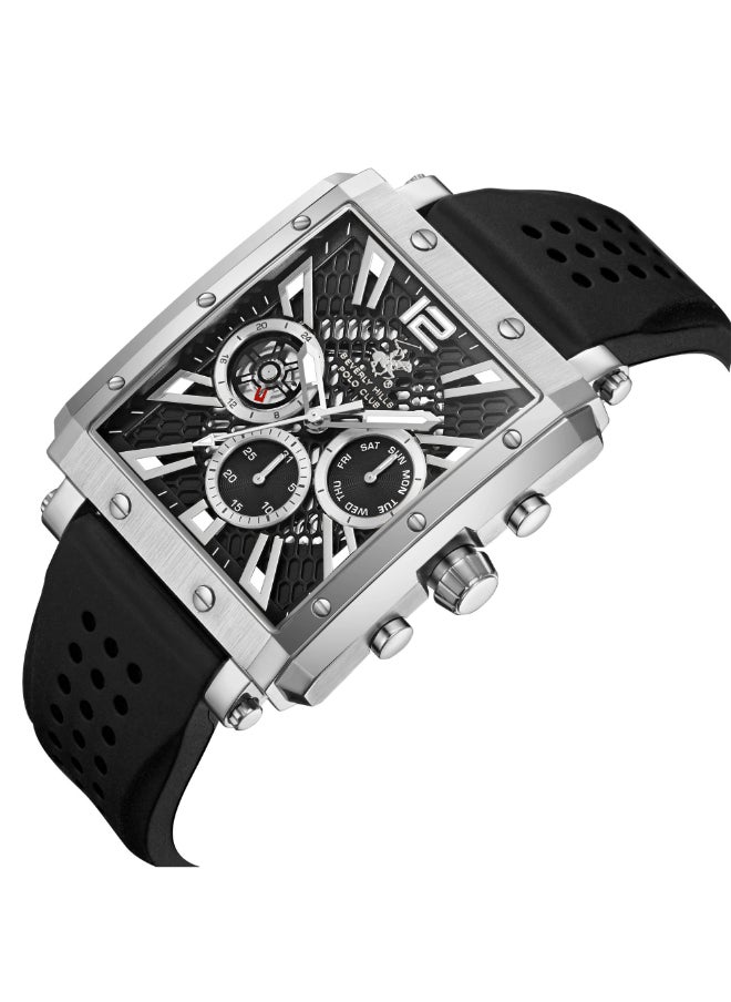 BEVERLY HILLS POLO CLUB - BEVERLY HILLS POLO CLUB Men's Multi Function Black Dial Watch - BP3661X.351 - Image 1
