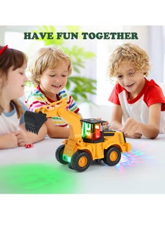 Excefore Excavator Truck Kids Toys, Electric Universal Wheel Children Car Toys for 2-5 Toddler, Toys Digger Truck with Light and Music Birthday for 2 for 3 4 5 6 7 8 Years Old  - Image 3