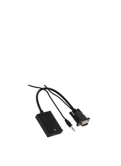 Generic Black VGA Male To HDMI Output 1080P HD and Audio TV AV HDTV Video Cable Converter Adapter  - Image 1
