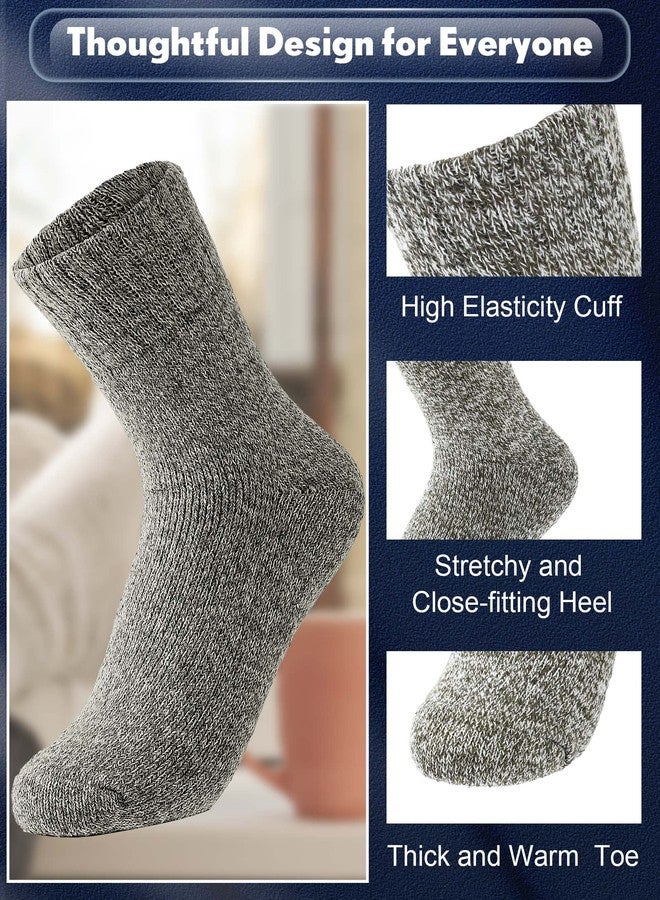 JaGely 20 Pairs Wool Socks for Women Knit Crew Calf Bulk Thick Warm Winter Crew Gifts Athletic Hiking Soft Casual Cozy Thermal Hiking Socks Christmas Gifts - Image 4