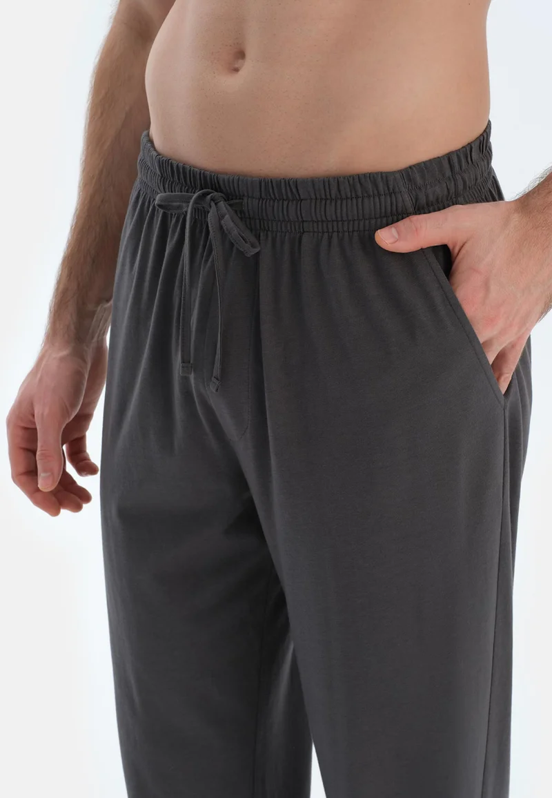 dagi Logo Regular/Classic Fit T-shirt & Trousers Pajama Sets Crew Neck Cotton Blend Sleepwear