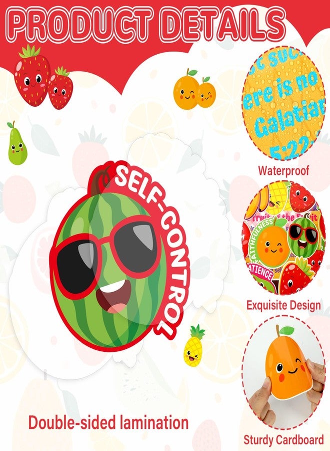 Lonfliness Fruit of The Spirit Bulletin Board Set VBS Vacation Bible School Paper Cutouts Back to School Classroom Decorations Wall Tree Decor for Sunday School Christian Nursery Chalkboard Door Teacher Supplies - Image 3