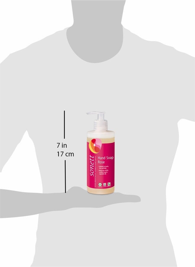 Sonett Organic Hand Soap Liquid Rose body care suitable For hands, face and body (Rose, 1 Count) Certified Organically Grown - Image 3