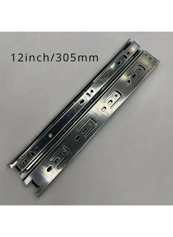 2pcs 12 Inch Full Extension Noiseless Drawer Slides Heavy Duty Ball Bearing Slide Kit - Image 1