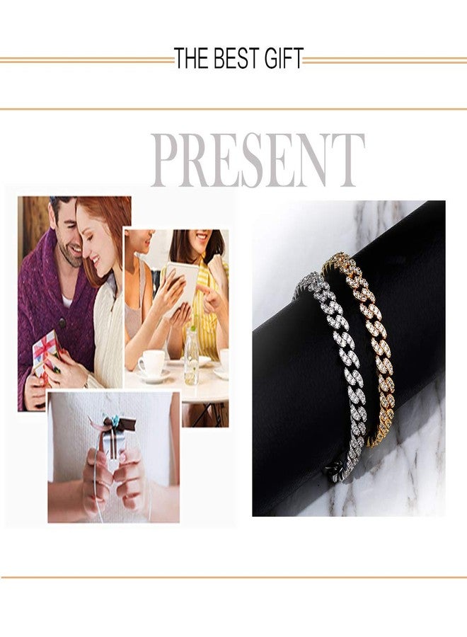 TOPGRILLZ 8mm Cuban Link Anklets for Women 6 Times 14K Gold Plated Fashion Foot Jewelry Gift (White Gold, 10) - Image 4