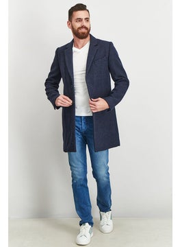 French Connection Men Regular Fit Micro Check Casual Blazer, Navy and Black  - Image 2