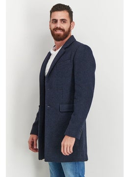 French Connection Men Regular Fit Micro Check Casual Blazer, Navy and Black  - Image 3