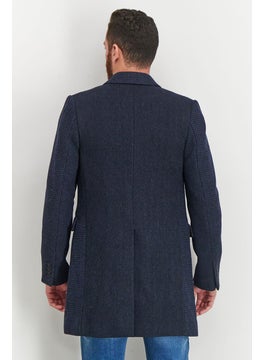 French Connection Men Regular Fit Micro Check Casual Blazer, Navy and Black  - Image 4