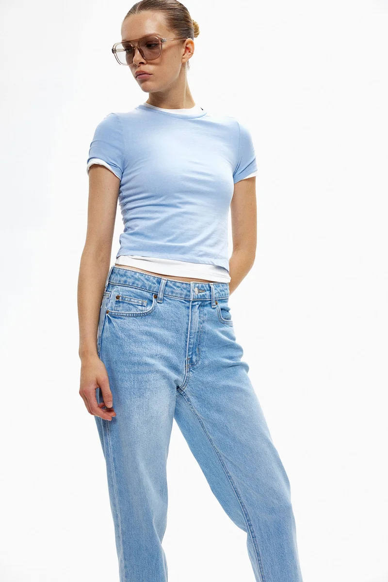 اتش اند ام Slim Straight High Ankle Jeans