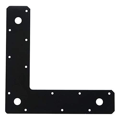 heneng 4 Pcs 9" x 9" L Shaped Mending Plate, Flat Corner Brace for Furniture, Shelves, Woodworking, 1/8" Thick - Image 4