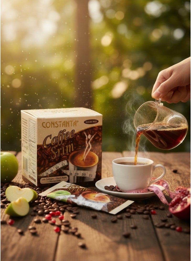 CONSTANTA Coffee Srim Sugar Free – Collagen Coffee Mix with Fruit Extracts | 12 Instant Sachets - Image 2