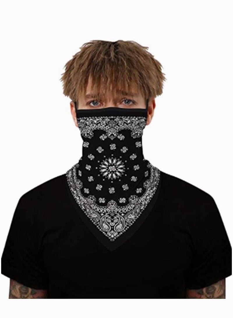 Y&D Earloop Mask, SYOSI Foldable Bandanas Face Mask Men Women, Neck Gaiter UV Sun Triangle Cycling Outdoor Sunscreen Windproof for Dust Outdoors Sports  - Image 4