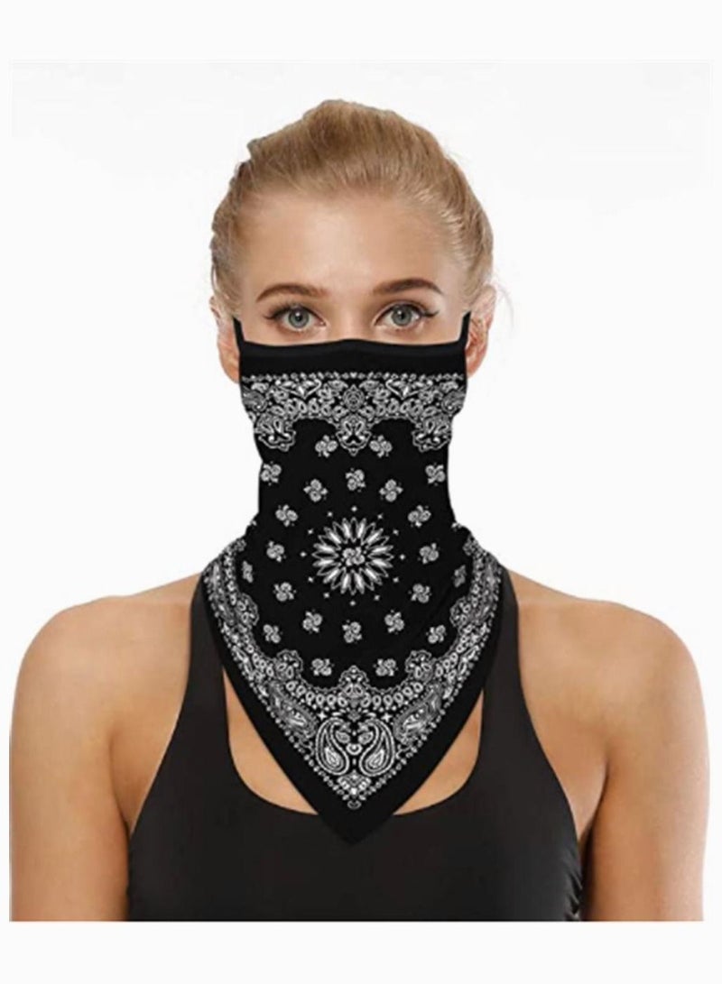 Y&D Earloop Mask, SYOSI Foldable Bandanas Face Mask Men Women, Neck Gaiter UV Sun Triangle Cycling Outdoor Sunscreen Windproof for Dust Outdoors Sports  - Image 1