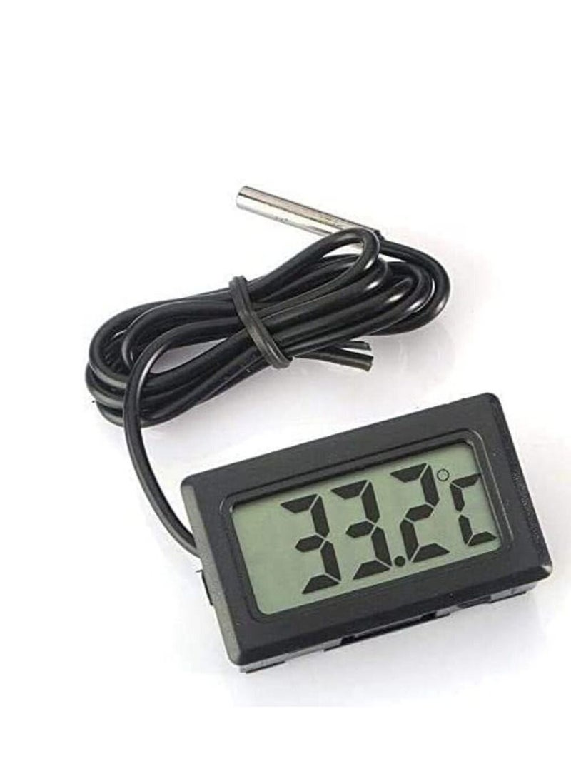 Digital Refrigerator Thermometer With LCD Display Black  - Image 2