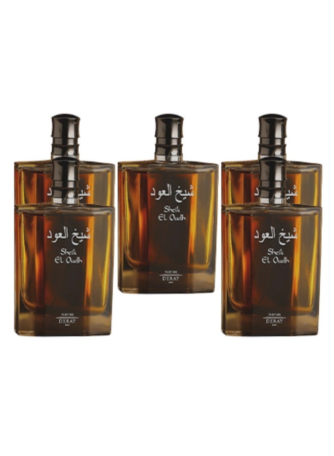 DERAY 5 Pieces Sheikh El Oud Perfume For Men 100ml EDP - Image 1