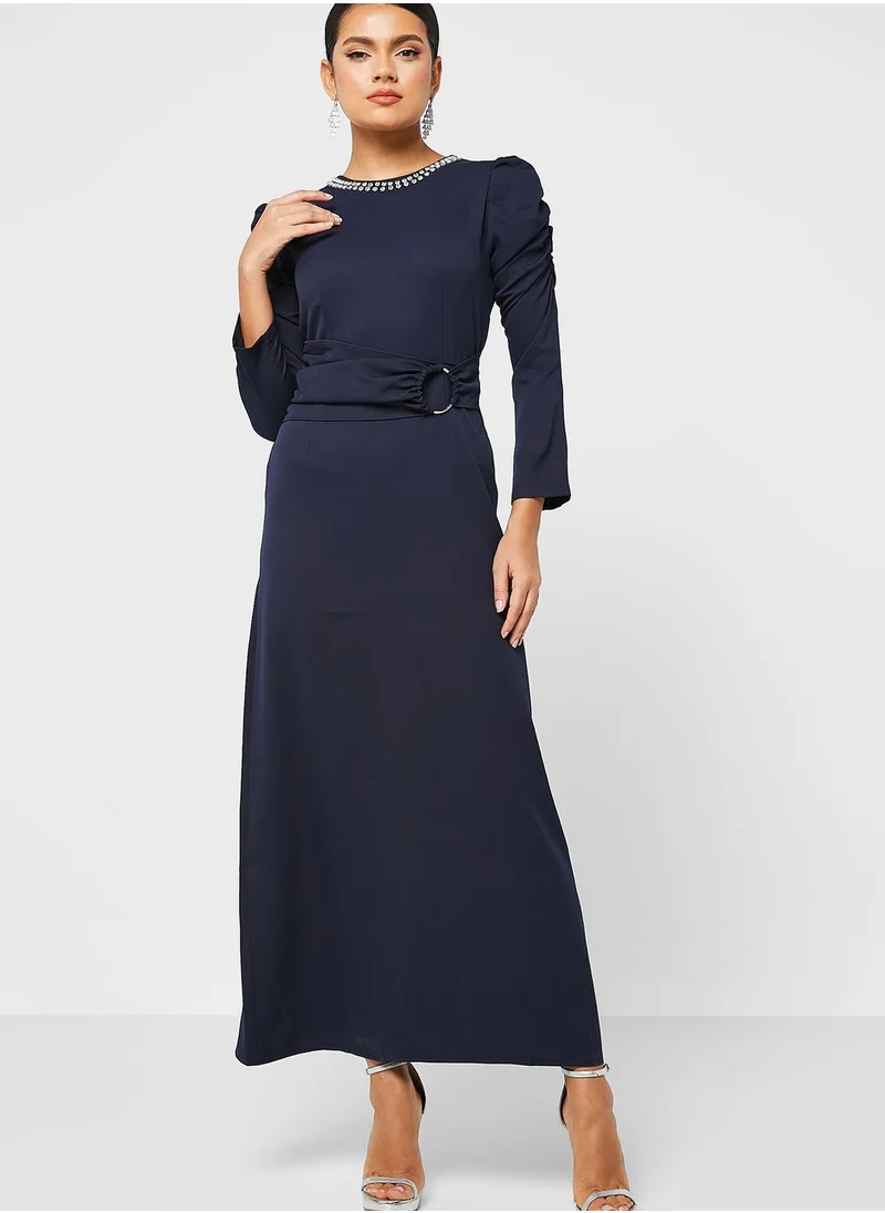 Khizana Embellished Detail Shift Dress