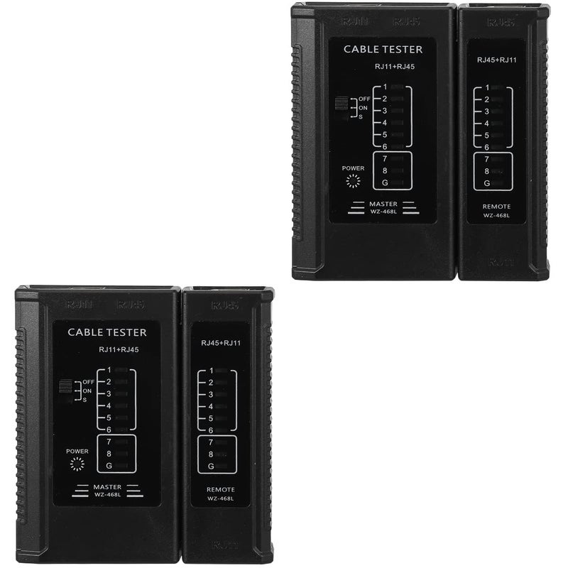 klarako 2pcs Network Line Meter Electrical Wire Tracer ethernet Cable Tester Network Wire Tester Cable ethernet UTP Wire Test Tool multitools Handheld Hard Plastic Network Cable - Image 1