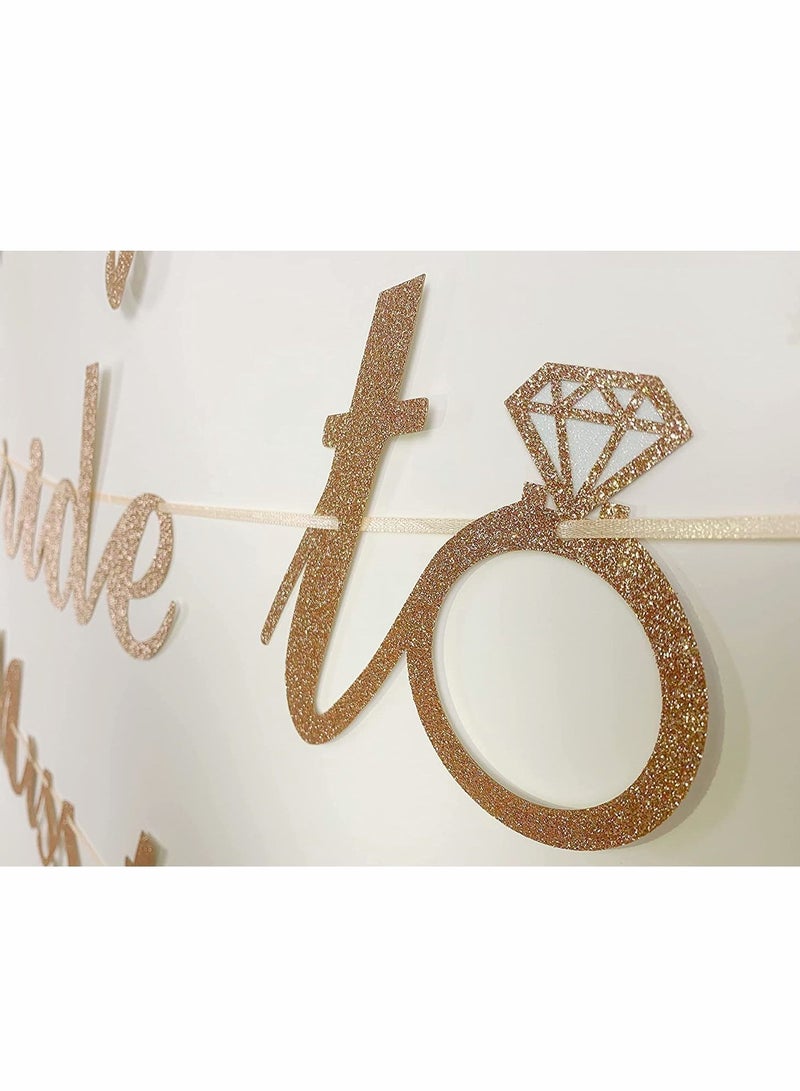 NIBEMINENT Rose Gold Bridal Shower Decorations - Miss to Mrs Banner, Bride Be Banner and Photo for Bachelorette Wedding Engagement Party Kit Supplies Decor - Image 5