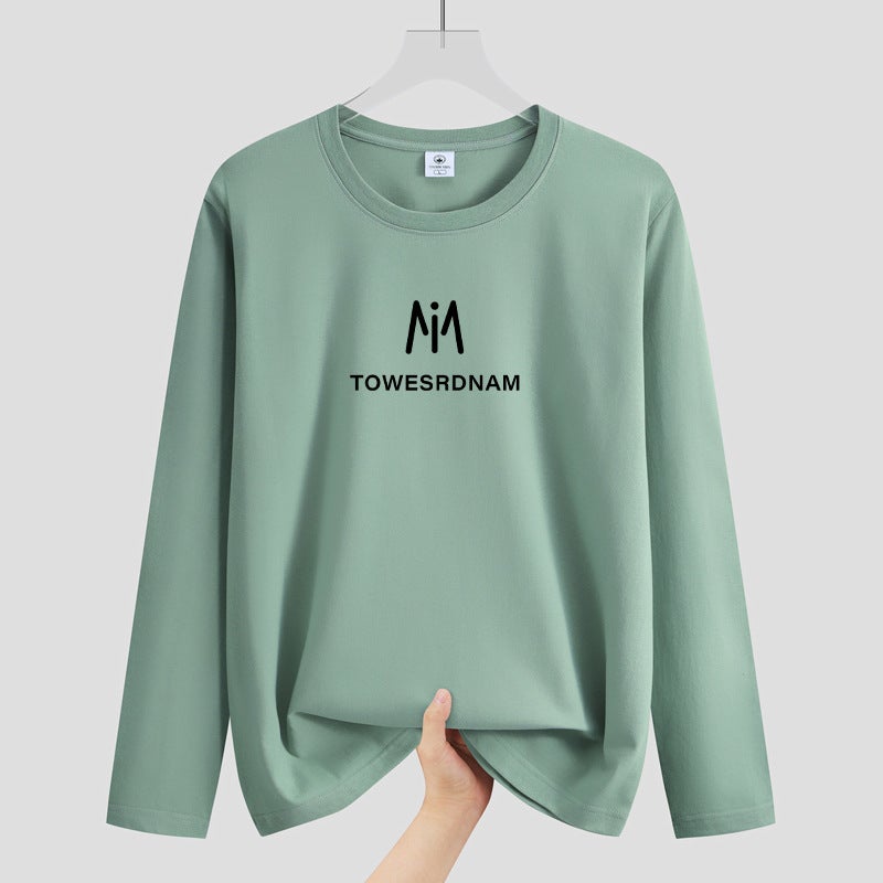 Autumn New Long-Sleeved T-Shirt Men'S Round Neck Fat Plus Size Men'S Youth Student Korean Style All-Match Shirt Fashion - Image 4