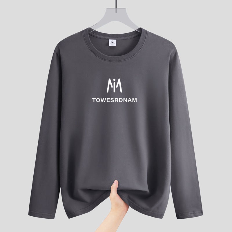 Autumn New Long-Sleeved T-Shirt Men'S Round Neck Fat Plus Size Men'S Youth Student Korean Style All-Match Shirt Fashion - Image 5