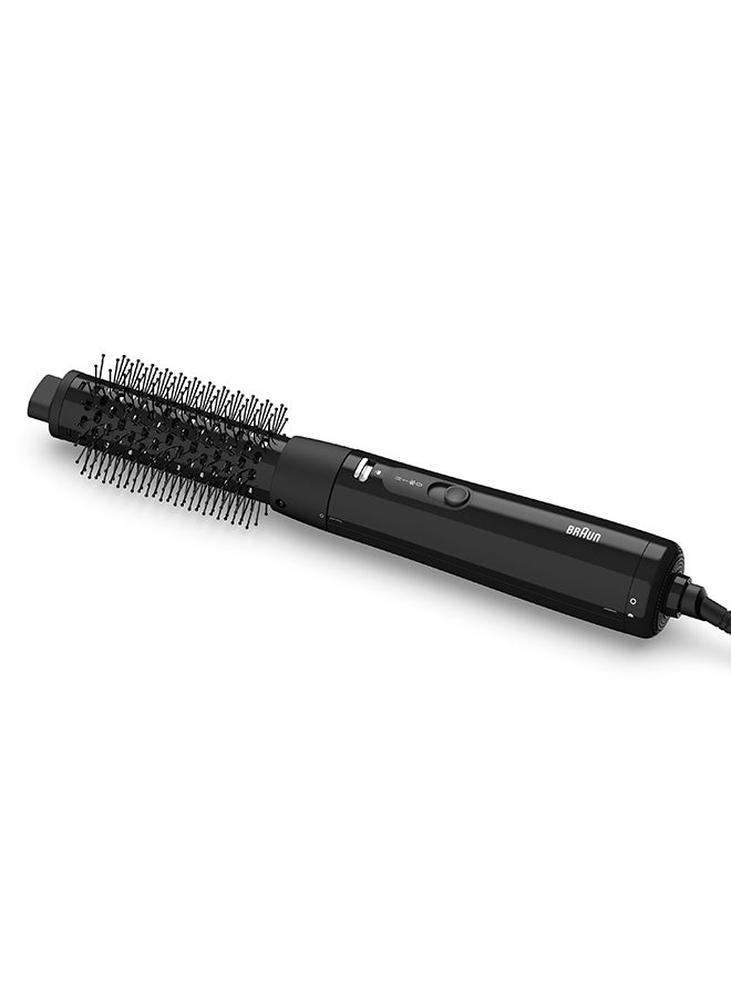 BRAUN AS 1.5 Hot Air Brush 300W – 2-in-1 Hair Styler with 3 Heat Settings, Round & Smoothing Attachments - BRAS150SDE black - Image 2