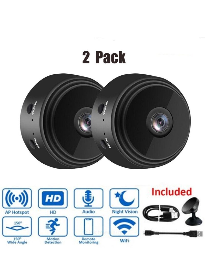 ELTRAZONE 2PACK Mini WiFi Hidden Cameras,Wireless Spy Cameras with Video Live Feed, HD 1080P Home Security Cameras, Baby Nanny Cam,Tiny Smart Cameras with Night Vision and Motion Detection. - Image 1