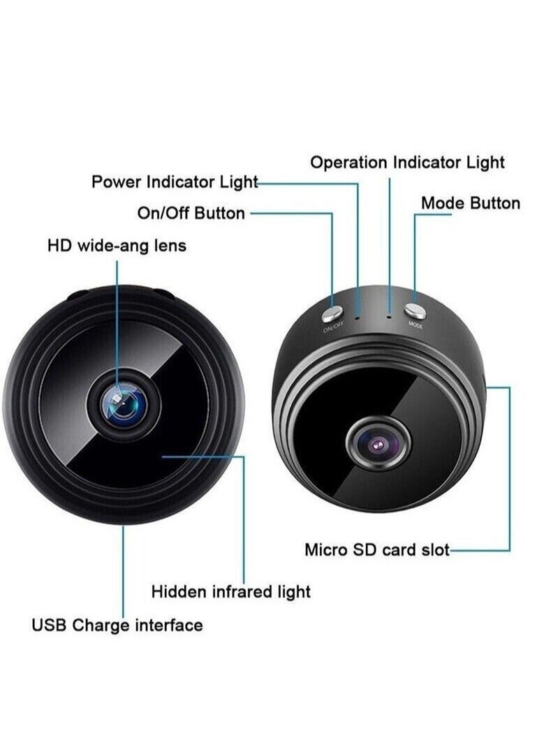 ELTRAZONE 2PACK Mini WiFi Hidden Cameras,Wireless Spy Cameras with Video Live Feed, HD 1080P Home Security Cameras, Baby Nanny Cam,Tiny Smart Cameras with Night Vision and Motion Detection. - Image 3