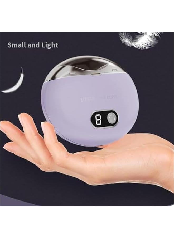 هوكور LukRosey Electric Nail Clipper, USB Rechargeable Automatic Nail Clipper with Power Display, 3-Speed Adjustment Electric Toenail Clippers, Ultraviolet Disinfection Electric Nail Clipper Baby - Image 4