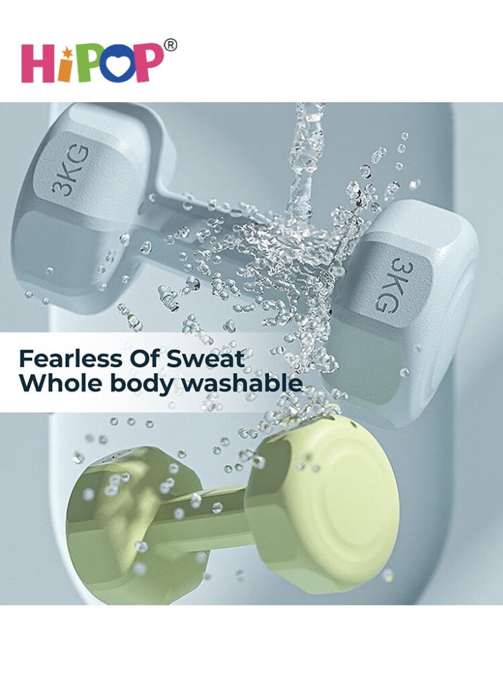 HIPOP Neoprene Dumbbell, Weights Exercise & Fitness Dumbbells in 1kg 2kg Pair, PVC Dumbbell Set for Core Strength Training, Exercise Muscle, Multi-Colour Home Gym Equipment for Men Women Beginners (Pink) - Image 3