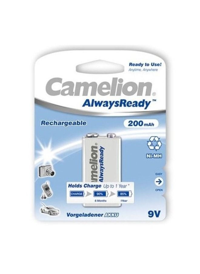 Camelion Camelion 9V/6HR61, 200 mAh, AlwaysReady Rechargeable Batteries  - Image 3