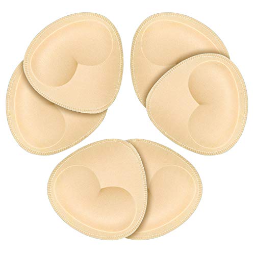 TopBine Bra Pads Inserts Women's Sports Cups Bra Replacement Insert for Bikini Swimsuit (3 Beige M, A/B) - Image 1