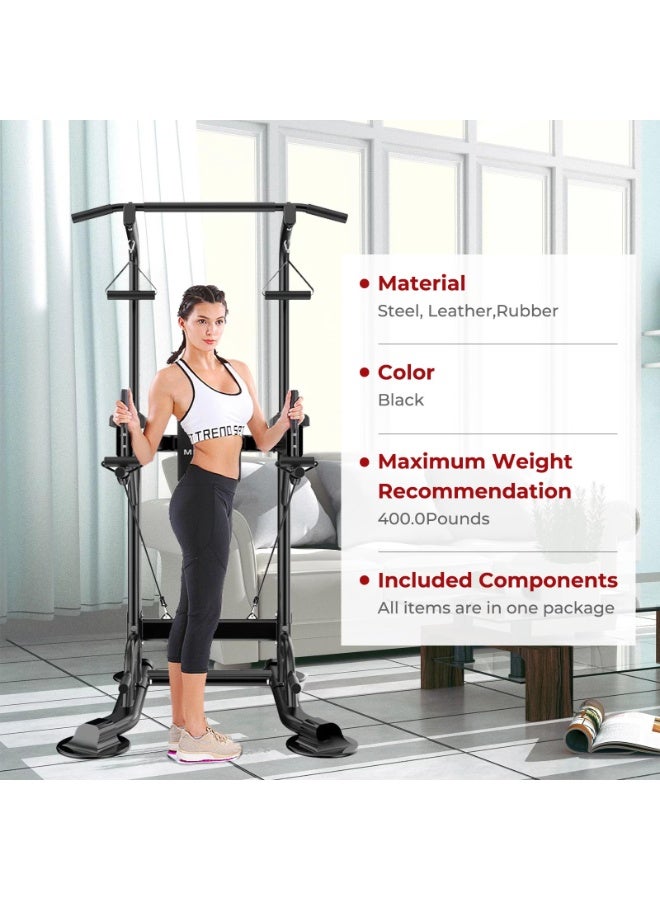 شو وو قضيب سحب باور تاور للصالة الرياضية المنزلية، حامل قضيب سحب متعدد الوظائف، محطة قضيب غطس، مدرب قوة قبضة، محطة تمرين غطس بارتفاع قابل للتعديل، معدات لياقة بدنية لتدريب القوة - Image 2