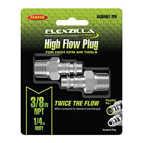 Flexzilla Pro High Flow Plug (2 Pack), 1/4" Body, 3/8" MNPT - A53640FZ-2PK - Image 2