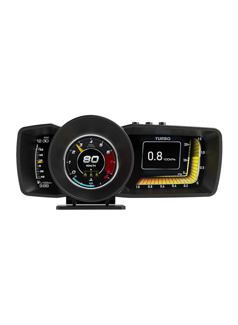 شاشة عرض رأس HUD للسيارة، مقياس ذكي OBD2+GPS، كمبيوتر السيارة، أداة السيارة متعددة الوظائف BeiDou، تعمل بشكل رائع لمعظم السيارات - Image 1