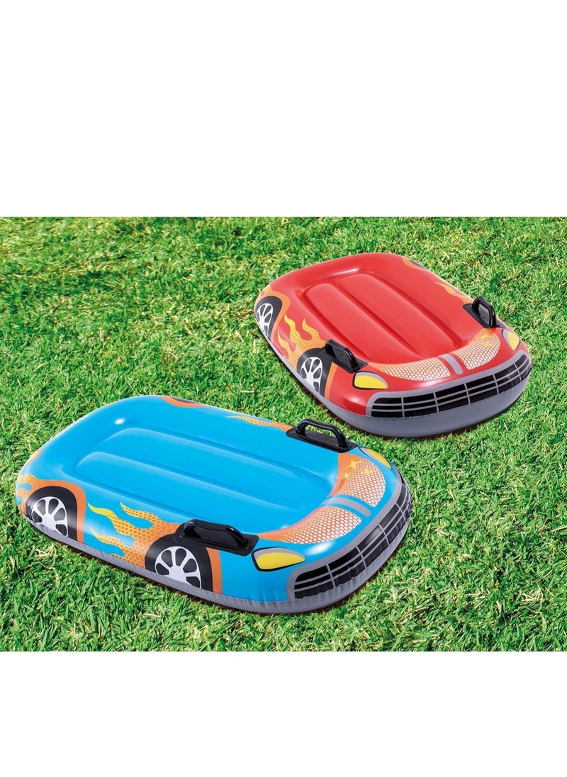 Intex 57167EP 18.5 Foot Long Inflatable Racing Fun Water Slide Track with 2 Surf Car Riders and Built-in Sprayer for Ages 6 and Up