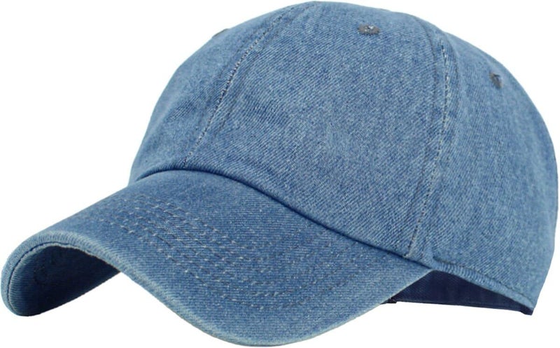 KBETHOS KB-LOW MDM Classic Cotton Dad Hat Adjustable Plain Cap. Polo Style Low Profile (Unstructured) (Classic) Medium Denim Adjustable - Image 1
