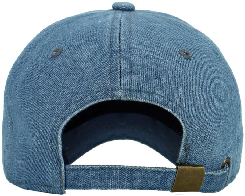 KBETHOS KB-LOW MDM Classic Cotton Dad Hat Adjustable Plain Cap. Polo Style Low Profile (Unstructured) (Classic) Medium Denim Adjustable - Image 3