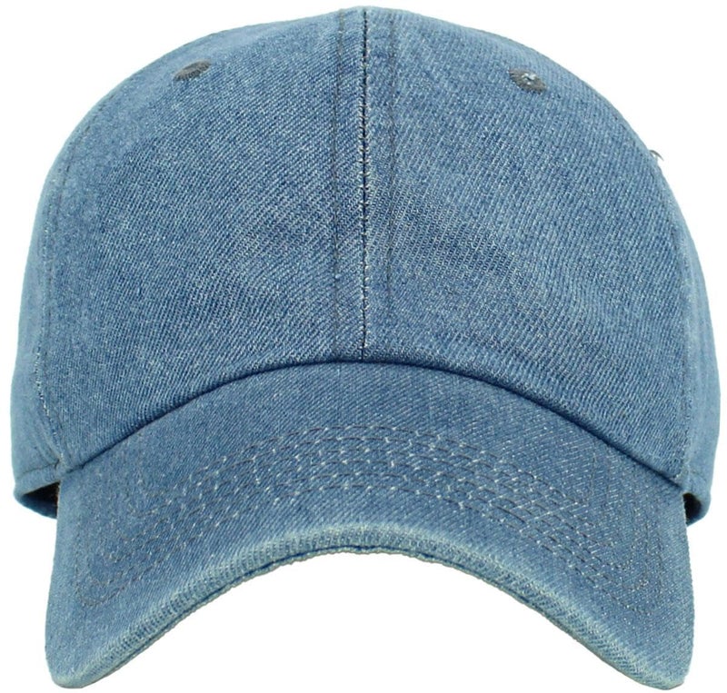 KBETHOS KB-LOW MDM Classic Cotton Dad Hat Adjustable Plain Cap. Polo Style Low Profile (Unstructured) (Classic) Medium Denim Adjustable - Image 2