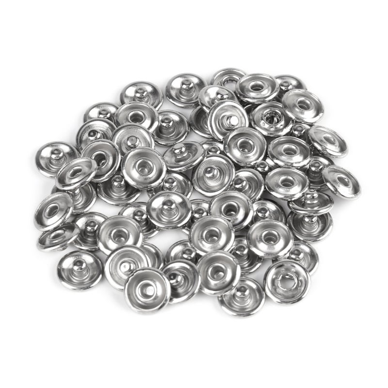 Metal Prong Snap Buttons: Eco-friendly Copper Rust Resistant Thickened Washable Fasteners - 45# Steel High Hardness Comfort Grip Plier Setting Tool for Home Clothing Repair Clothing Shop Use - Image 1