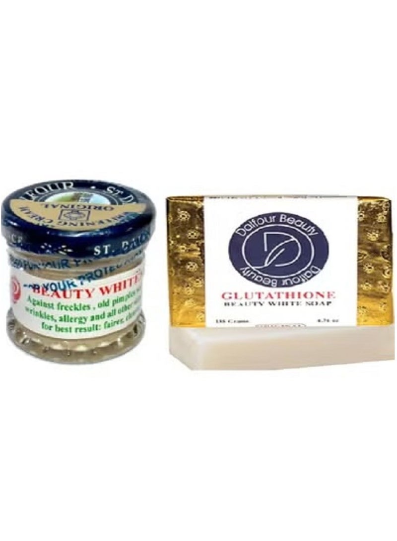 Dalfour St Dalfour Beauty Whitening Cream 50gm & Dalfour Beauty Glutathione Beauty White Soap 135g 
